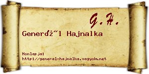 Generál Hajnalka névjegykártya