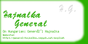 hajnalka general business card